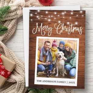 Cartes Pour Fêtes Annuelles Calligraphie Wood Lights Caméra instantanée Photo