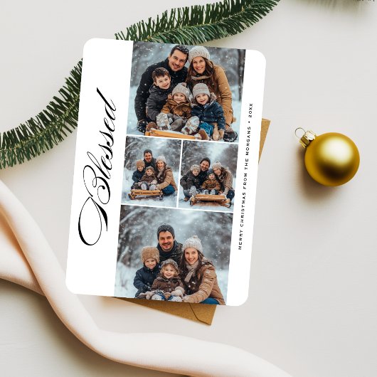 Cartes Pour Fêtes Annuelles Calligraphy Blessed 4 Photo Religious Christmas