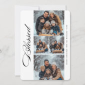 Cartes Pour Fêtes Annuelles Calligraphy Blessed 4 Photo Religious Christmas (Devant)