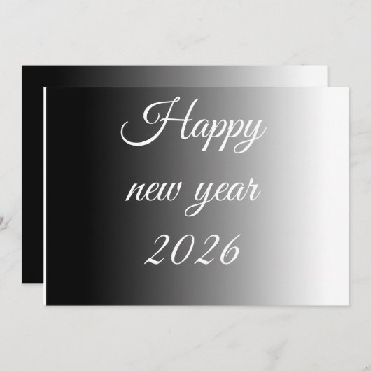 Cartes Pour Fêtes Annuelles Calm greeting in new year  (Devant / Derrière)