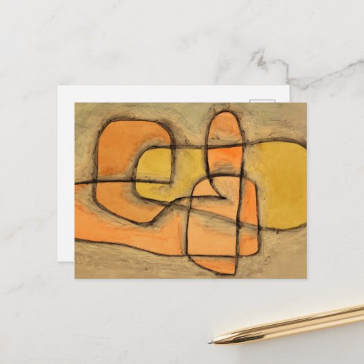 Cartes Pour Fêtes Annuelles Calqué par Paul Klee (Devant/Arrière en situation)