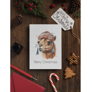 Cartes Pour Fêtes Annuelles Camel de Noël, personnalisable