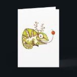 Cartes Pour Fêtes Annuelles Caméléon de Noël<br><div class="desc">Illustrations originales par Theresa Hall</div>