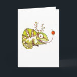 Cartes Pour Fêtes Annuelles Caméléon de Noël<br><div class="desc">Illustrations originales par Theresa Hall</div>