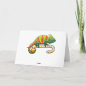 Cartes Pour Fêtes Annuelles Caméléon de Noël marchant sur un sucre de canne (Dos)
