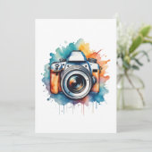 Cartes Pour Fêtes Annuelles caméra aquarelle (Debout devant)