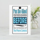 Cartes Pour Fêtes Annuelles Caméra téléphonique (Debout devant)