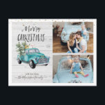 Cartes Pour Fêtes Annuelles Camion agricole rustique | Christmas Photo Collage<br><div class="desc">Cette carte postale de Noël rustique est un thème de vacances de charme pour les fermiers, parfait pour tous ceux qui figurent sur votre liste d'envoi. Une carte de vacances branchée avec un beau camion vintage aquarelle et vos photos. Ajoutez votre libellé personnalisé à cette conception à l'aide des cases...</div>