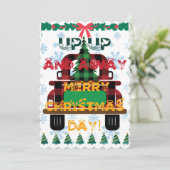 Cartes Pour Fêtes Annuelles Camion de Noël avec arbre (Debout devant)