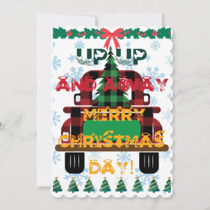 Cartes Pour Fêtes Annuelles Camion de Noël avec arbre