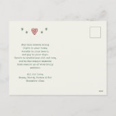 Cartes Pour Fêtes Annuelles Camion de Noël fantaisiste rouge et vert rétro (Dos)