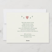 Cartes Pour Fêtes Annuelles Camion de Noël Whimsical Retro Rouge et Vert (Dos)