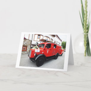 Cartes Pour Fêtes Annuelles Camion de pompiers