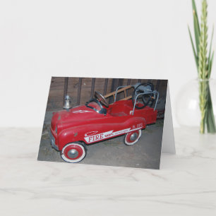Cartes Pour Fêtes Annuelles Camion de pompiers jouet de Noël
