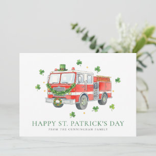Cartes Pour Fêtes Annuelles Camion de pompiers moderne personnalisé de la Sain