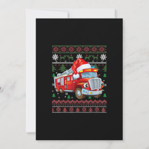 Cartes Pour Fêtes Annuelles Camion de pompiers Pompiers Noël Garçon Chapeau de