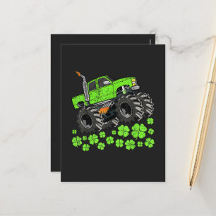 Cartes Pour Fêtes Annuelles Camion Monstre Chanceux de la Saint-Patrick pour T