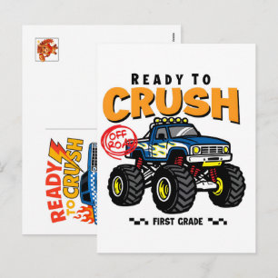 Cartes Pour Fêtes Annuelles Camion Monstre pour Garçon d'Anniversaire, Tout-Pe