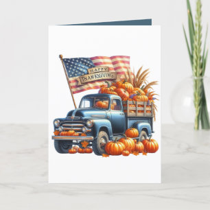 Cartes Pour Fêtes Annuelles Camion personnalisable Bon thanksgiving mignon