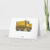 Cartes Pour Fêtes Annuelles Camion-pompe routier (Dos)