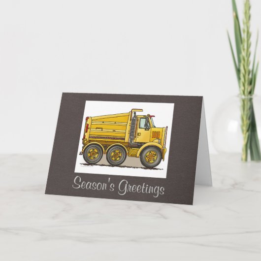 Cartes Pour Fêtes Annuelles Camion-pompe routier (Devant)