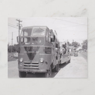 Cartes Pour Fêtes Annuelles Camion Retro Camion Commercial Semi voiture transp