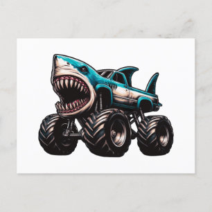 Cartes Pour Fêtes Annuelles Camion Shark Monster