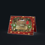 Cartes Pour Fêtes Annuelles Camion vintage GMC Frosty Snowman Christmas Run<br><div class="desc">Cours de Noël vintage GMC</div>