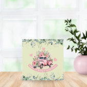 Cartes Pour Fêtes Annuelles Camionnette Fleurie Rose pour la Fête des Mères Ap