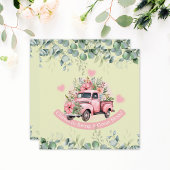 Cartes Pour Fêtes Annuelles Camionnette Fleurie Rose pour la Fête des Mères Ap