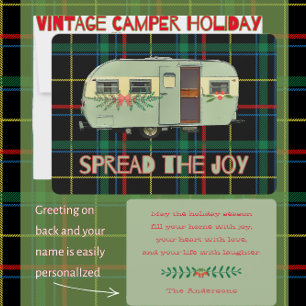 Cartes Pour Fêtes Annuelles Camionnette Rétro Nostalgique Répand la Joie
