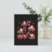 Cartes Pour Fêtes Annuelles Camions de construction de jour Valentines (Debout devant)