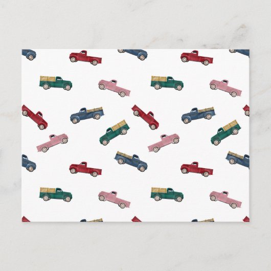 Cartes Pour Fêtes Annuelles Camions de ramassage Véhicules mignons Transport d (Devant)