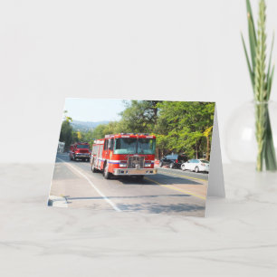 Cartes Pour Fêtes Annuelles Camions d'incendie