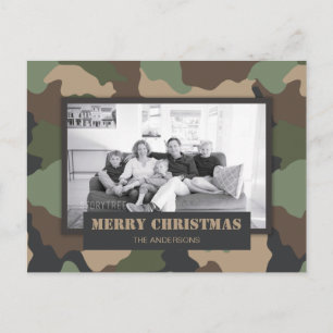 Cartes Pour Fêtes Annuelles Camouflage Camo Photo de Noël militaire