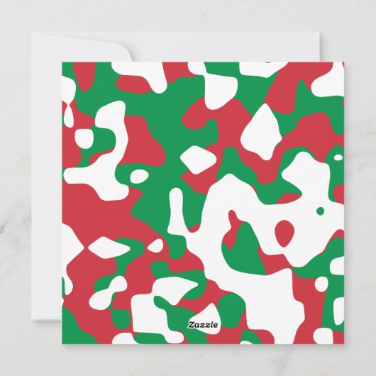 Cartes Pour Fêtes Annuelles Camouflage de Noël (Dos)