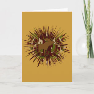 Cartes Pour Fêtes Annuelles Camouflage Moose Break-out Camo