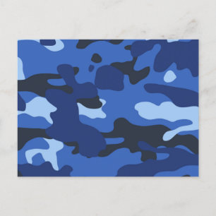 Cartes Pour Fêtes Annuelles Camouflage Motif Camo Bleu