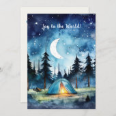 Cartes Pour Fêtes Annuelles Camp Adventure Starry Pine Tree Noël (Devant / Derrière)
