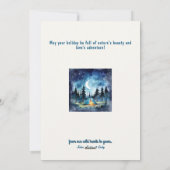 Cartes Pour Fêtes Annuelles Camp Adventure Starry Pine Tree Noël (Dos)