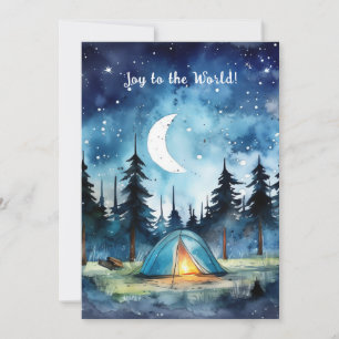 Cartes Pour Fêtes Annuelles Camp Adventure Starry Pine Tree Noël