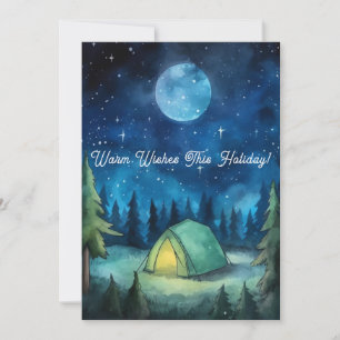 Cartes Pour Fêtes Annuelles Camp Adventure Starry Pine Tree Noël