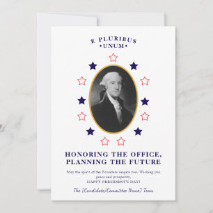 Cartes Pour Fêtes Annuelles Campagne de la fête du président George Washington