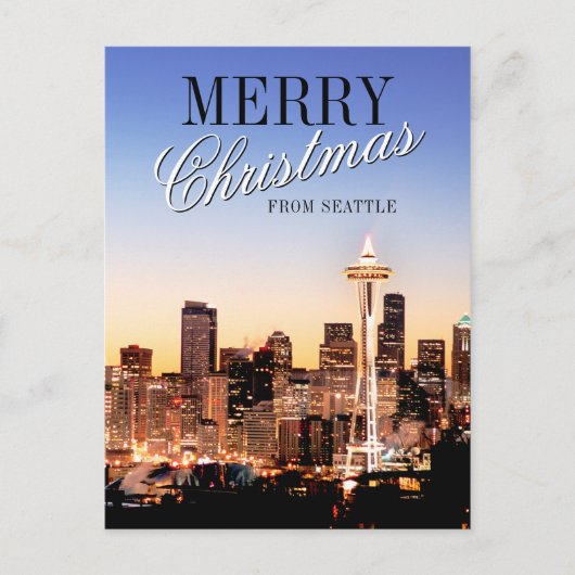 Cartes Pour Fêtes Annuelles Campagne de Seattle (Devant)