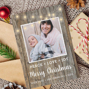 Cartes Pour Fêtes Annuelles Campagne Russe Lumières en bois