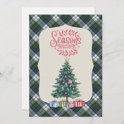 Cartes Pour Fêtes Annuelles Campbell Dress Ancient Scottish Tartan Christmas (Devant / Derrière)