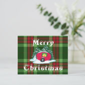 Cartes Pour Fêtes Annuelles Campeur de Noël (Debout devant)