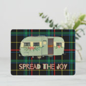 Cartes Pour Fêtes Annuelles Campeur Rétro Nostalgique Répand la Joie (Debout devant)