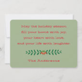 Cartes Pour Fêtes Annuelles Campeur Rétro Nostalgique Répand la Joie (Dos)