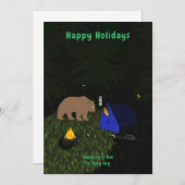 Cartes Pour Fêtes Annuelles Camping (Devant / Derrière)